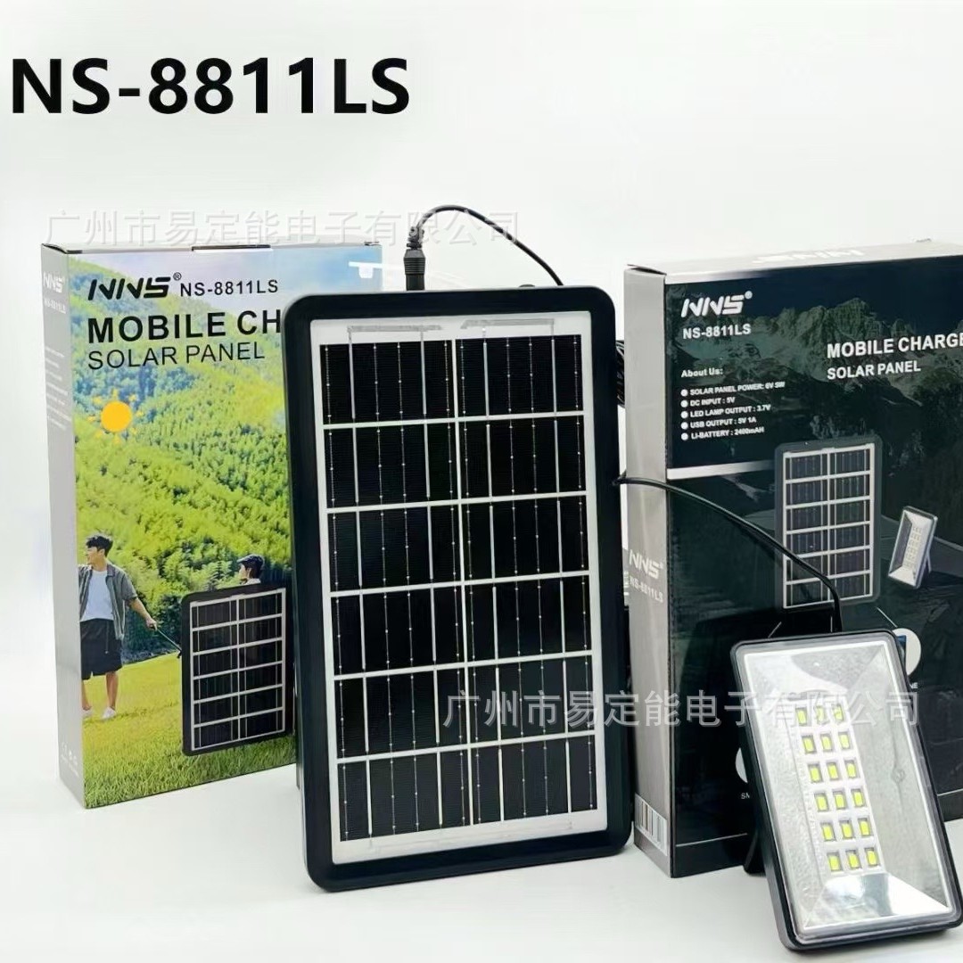 ELETREE NS - 8811LS Panel solar inalámbrico Panel de lámpara LED portátil pequeño al aire libre 6V5W energía solar