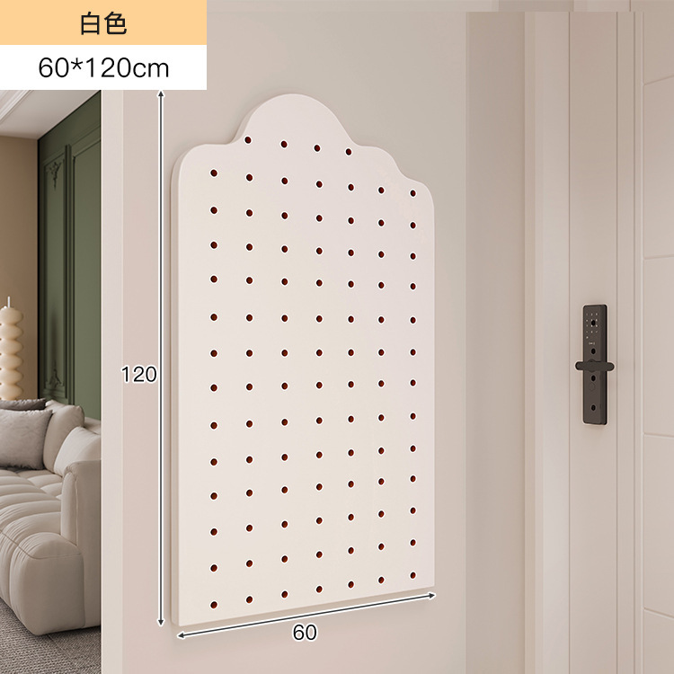 Tablero de agujero de madera maciza, entrada al armario de zapatos, estante de almacenamiento en la pared, pared de fondo de pared para uso doméstico