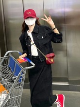 欧洲站牛仔套装女2023早秋新款韩版学生时尚休闲百搭半身裙夹克潮