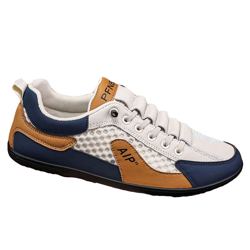 Zapatos deportivos para hombre verano nuevos zapatos de deporte de malla hueca transpirables zapatos casuales de un solo pie de suela suave ligera para hombre
