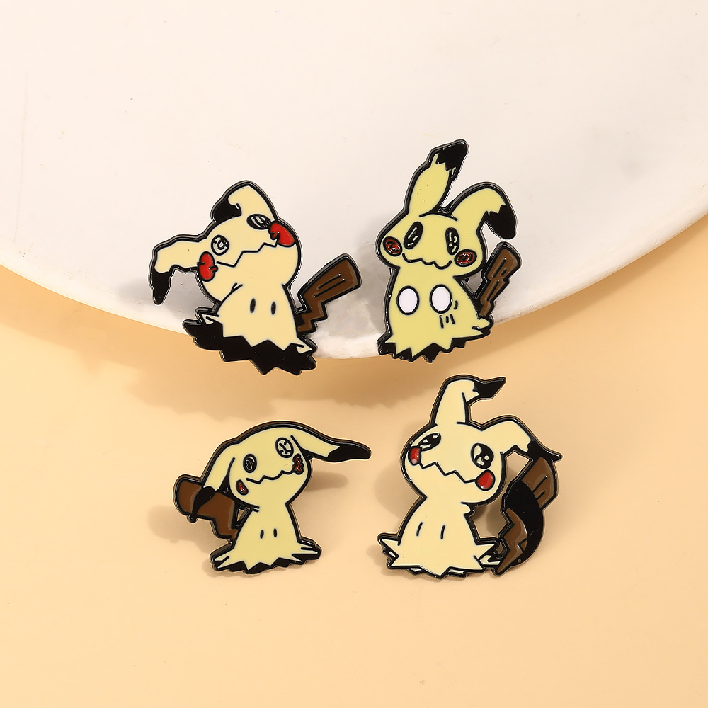 Broche de dibujos animados creativo europeo y americano divertido emoji de parodia de Halloween insignia de Pokémon