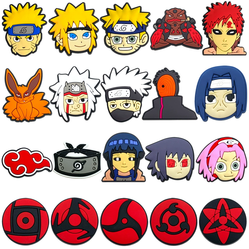 Купа Naruto аниме аксессуары для обуви Crocs цветы для обуви diy аксессуары PVC мягкая резина пряжки для обуви декоративные пряжки Croc