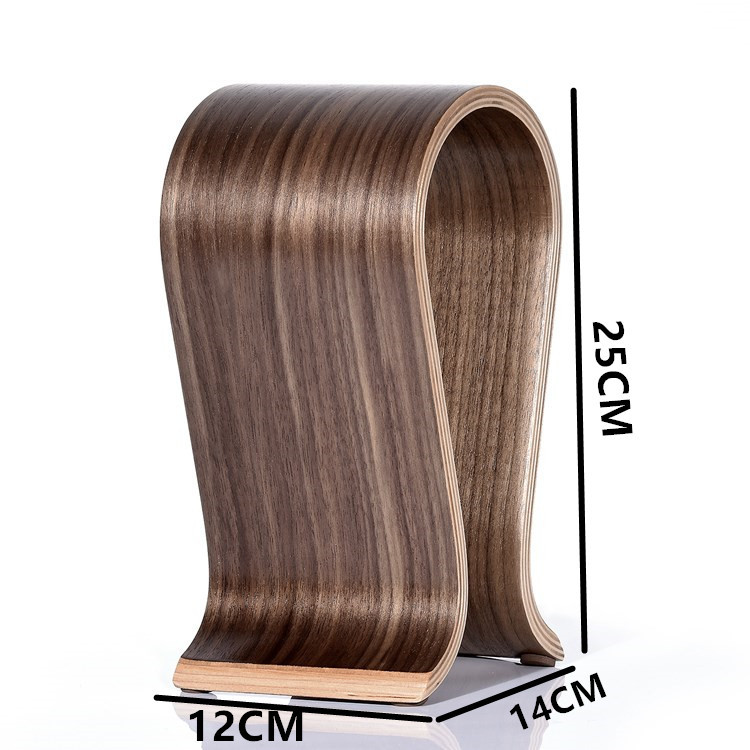 Soporte de auriculares alineart soporte de exhibición de nogal soporte de auriculares creativo soporte de auriculares en forma de U