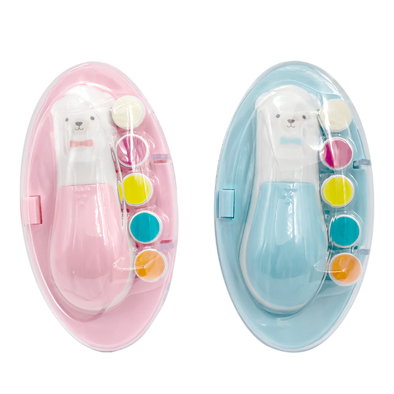 Fábrica transfronteriza cabello lacio cinco en uno mascota bebé bebé pulido de uñas eléctrico juego de manicura para niños herramientas de uñas