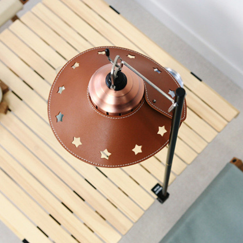 Outdoor Camping Leather Lampshade Park Hollow Star Lampshade Picnic LED Spotlight Lampshade 