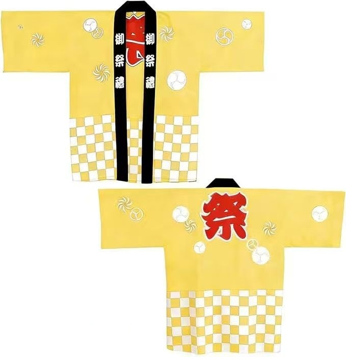 The ritual calligraphy method is draped in yellow