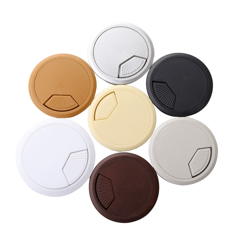 Plastic computer desk desktop desktop laboratory covering hole cover box circular penetration pores tangent box cover