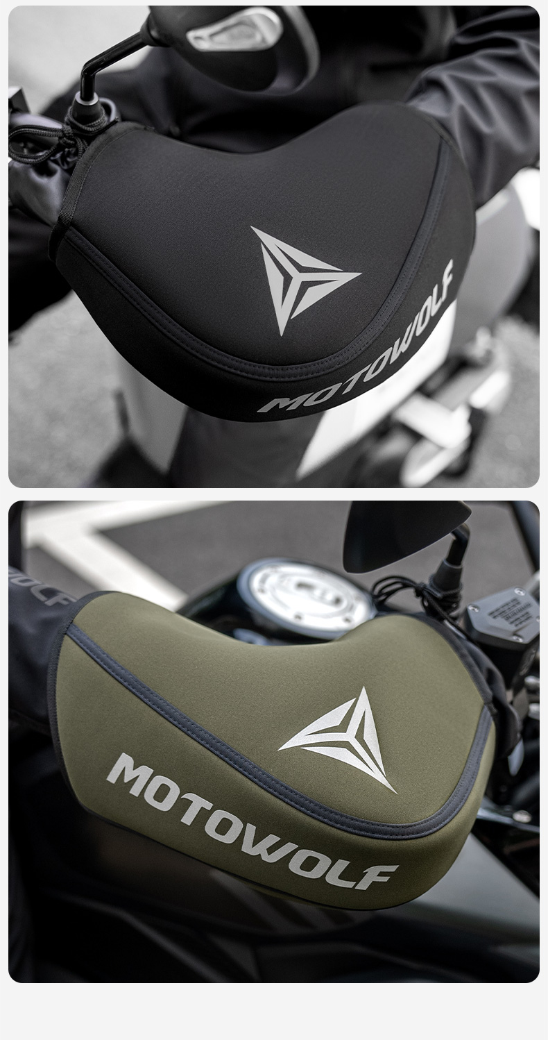 Motorcycle Handlebar Covers for Winter, Windproof and Cold-Proof, Warm Hand Protectors for Electric Scooters, Thickened Handlebar Covers