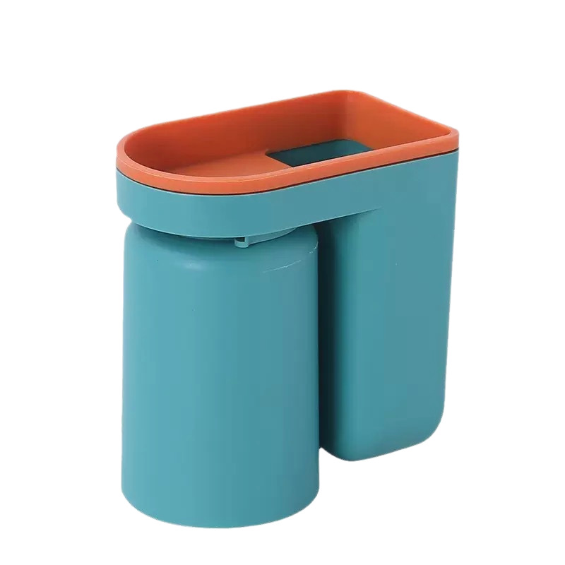 Supporto per collutorio senza foratura, dispenser di dentifricio per bagno, spazzolino da denti e set di bicchieri_voghion.com