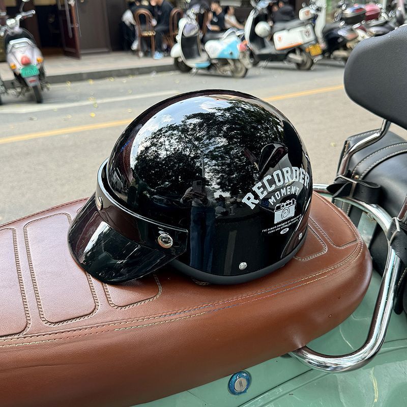 Retro Motorcycle Electric Vehicle Helmet 3C Certified