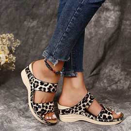 新款大码外贸女鞋2022凉拖鞋蛇纹豹纹拖鞋 women's slippers