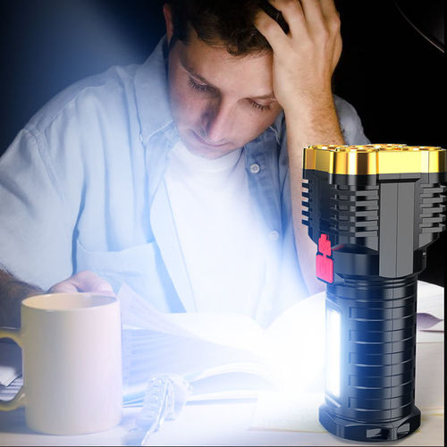Cross-border five-core explosive flashlight strong light rechargeable super bright small special forces outdoor multi-function led long-beam light