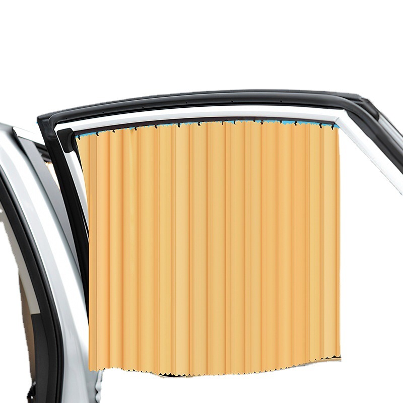Car Sunshade, In-Car Sun Protection and Heat Insulation Magnetic Track Curtain, Universal Car Sunshade and Privacy Curtain