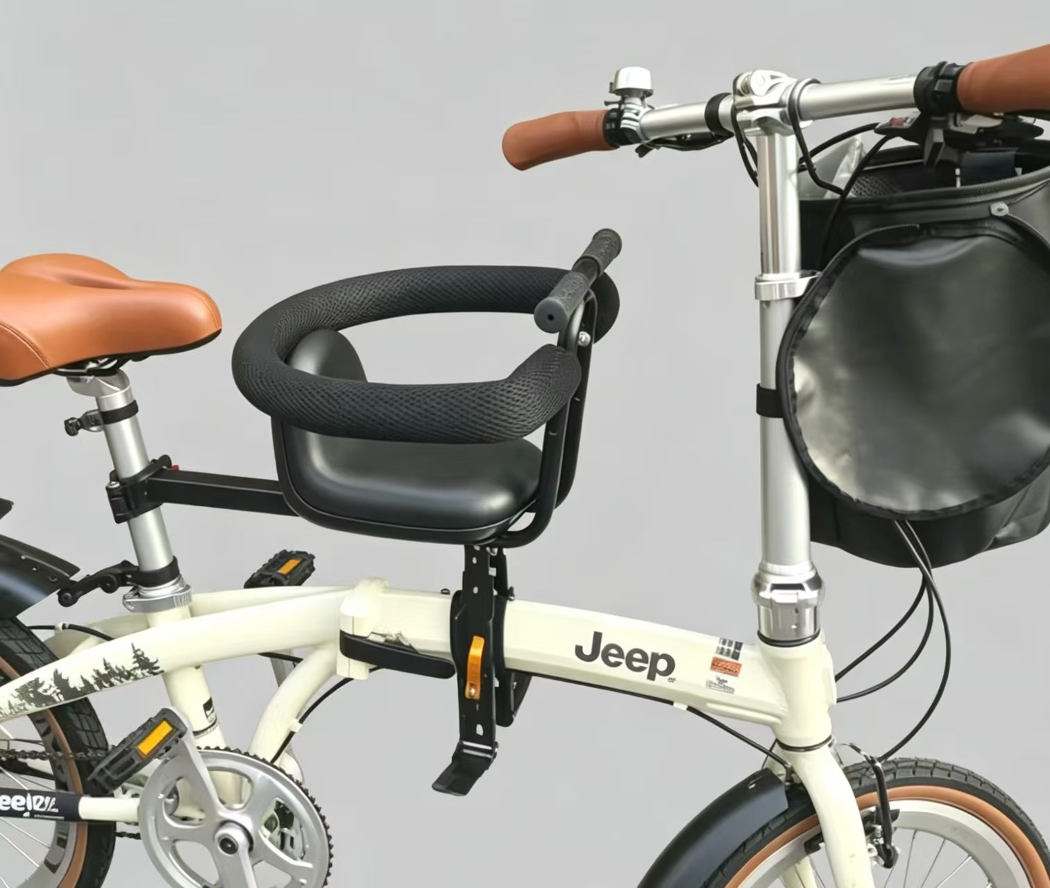 Asiento de coche plegable para niños bicicleta eléctrica portátil rápido desmontaje y montaje de asiento delantero fábrica al por mayor