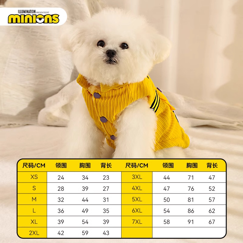 Ropa de algodón para mascotas de color amarillo pequeño cachorro de West Highlands ropa de perro grande otoño invierno ropa de perro