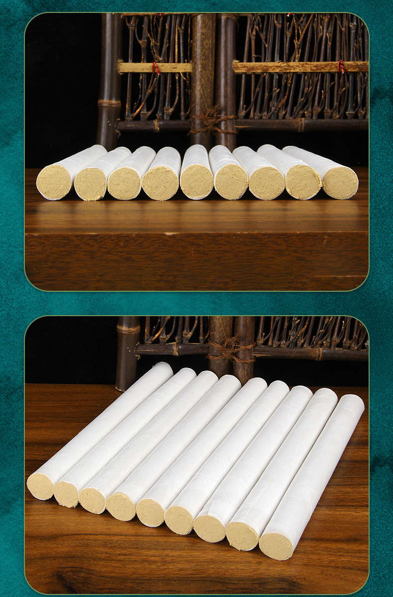 Aged Moxa Stick Ai Tiao 5 Year Mugwort Wool Hand Rolled Moxibustion Bar 50:1 Ratio preparation