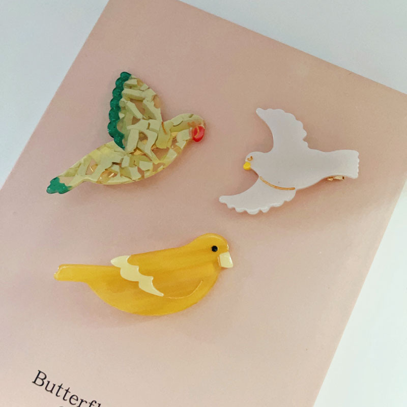 Cute Bird Duck Parrot Acetic Acid Sheets Handmade Hair Clip display picture 3