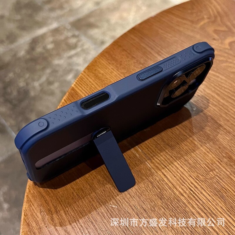 适用iPhone17promax手机壳磁吸旋转支架肤感四角防摔苹果16保护套|undefined