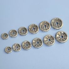 山鬼花钱纯银卡环国风文玩手串隔片diy饰品配件手工垫片隔珠配饰