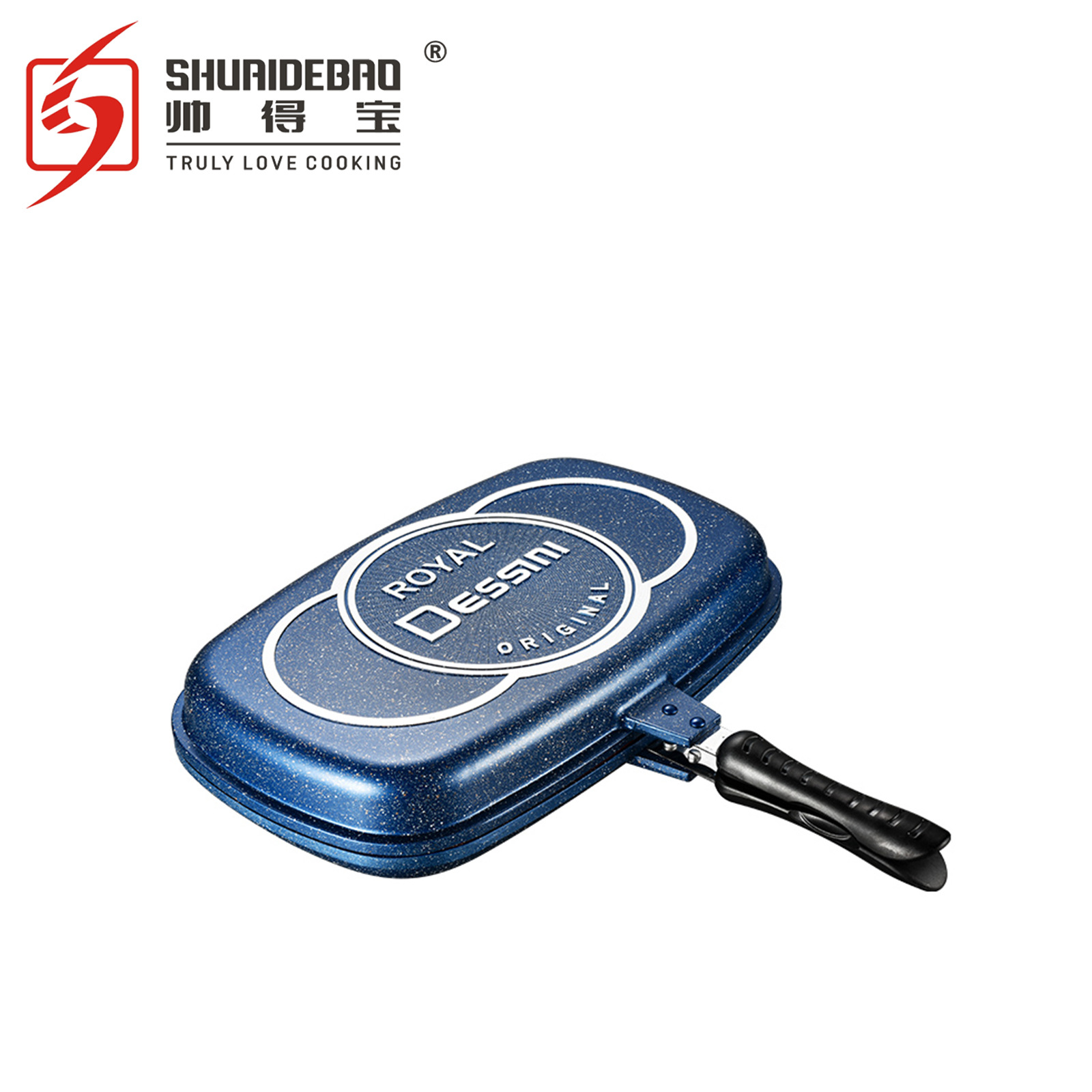 Exportación de la fábrica de mármol filete sartén antiadherente de doble cara bandeja para hornear