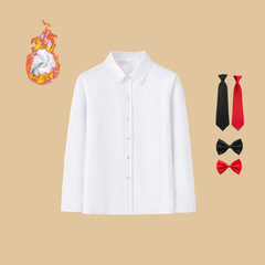 Children's Thicker White Winter Performance Clothes with Fleece, Boys' White Fleece-lined Shirt Manufacturer, Children's Warm Winter Performance Top