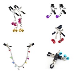 成人鈴鐺乳夾陰夾鏈雙頭三頭三鏈金色情趣金屬另類性SM用品速賣通