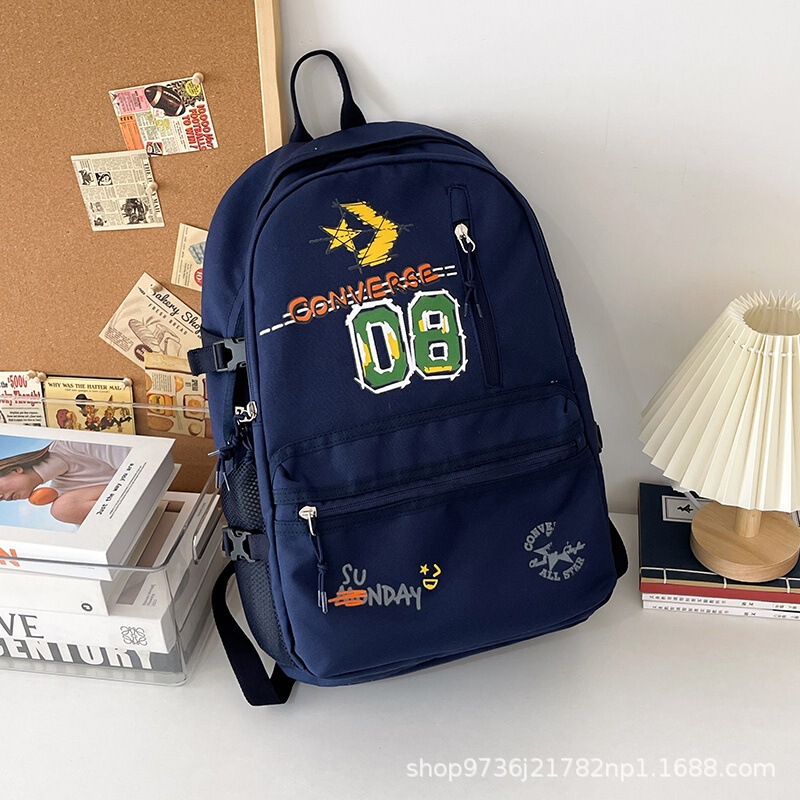 コンバース バックパックの全シリーズ卸売、新しい男子学生スクールバッグ、カジュアルアウトドアスポーツ、中学校、高校、大学の容量|undefined