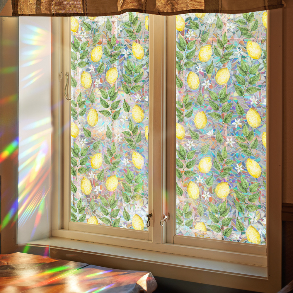140g Weight Glass paster Home Textiles & Decor Type PVC Material Leaf Pattern Casual, Pastoral Style Casual Pastoral Leaf PVC Glass Paster Wall Art 125