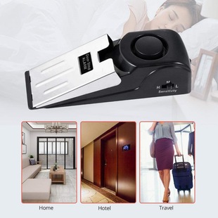 Portable Anti-theft Vibration Alarm Hotel Door Stopper Female Door Plug Household Door Stall Anti-thief Travel and Accommodation Alarm