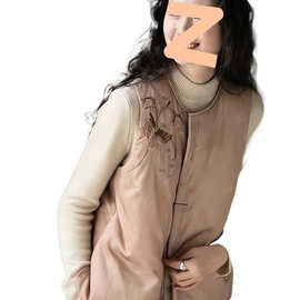 新中式国风羽绒棉服马甲女秋冬季2025新款高级感时尚复古叠穿背心