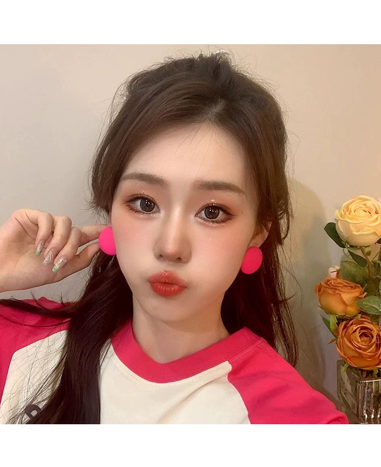 Alloy, Cloth Material 1 Pair Cute Sweet Geometric Flower Alloy Cloth Drop Earrings Ear Studs