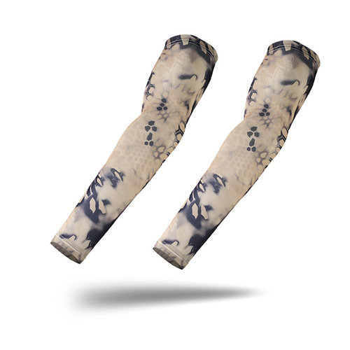 Outdoor mountaineering cool high-end military fan sun protection sleeves spring and summer anti-UV camouflage ice silk sleeve arm sleeves for men