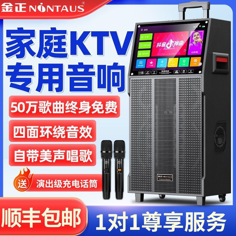 Jinzheng Square Audio Outdoor Home Mobile Karaoke All-In-One Home Ktv Live Broadcast Speaker