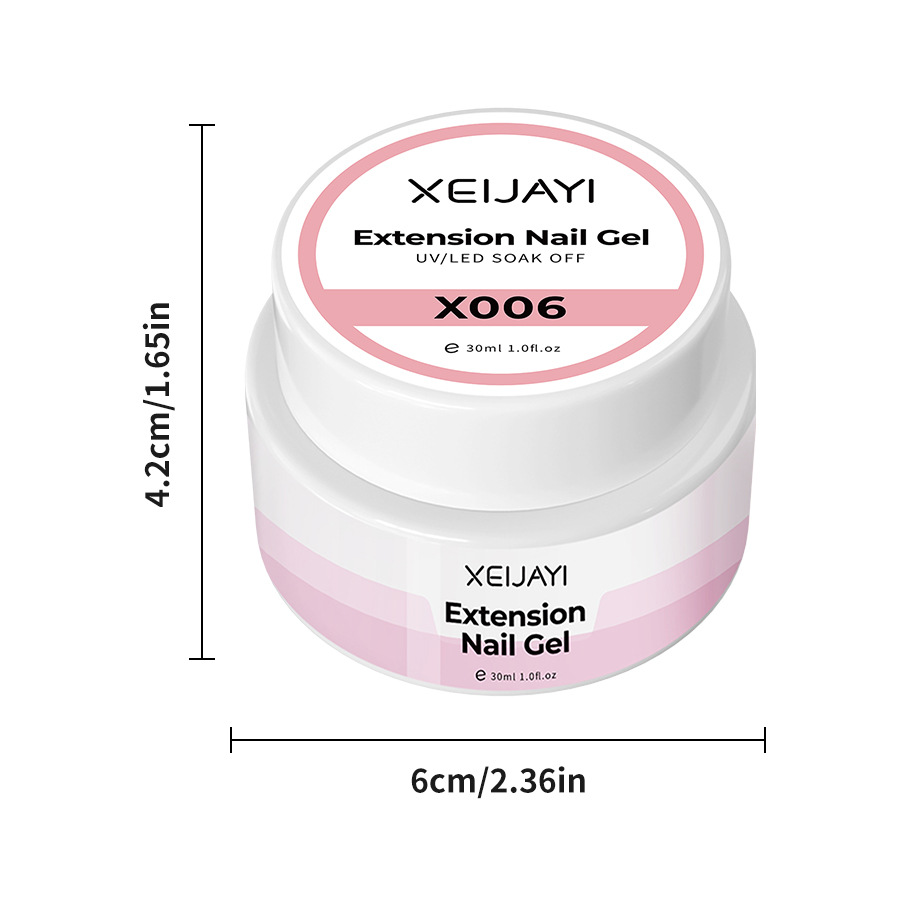 Pegamento de esmalte de uñas al por mayor Poly Gel Crystal pegamento de extensión 30ml pegamento de fototerapia bandeja sin papel Jelly Glue para salón de uñas