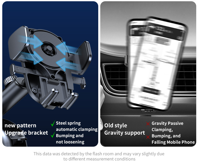 Cross-border hot-selling car mobile phone navigation bracket steam instrument panel suction cup multi-function gravity telescopic mobile phone bracket