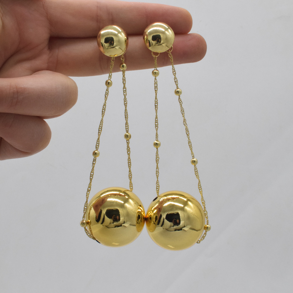 All Seasons Season Women's Gender 1 Pair Vintage Style Classic Style Round Solid Color Alloy Drop Earrings