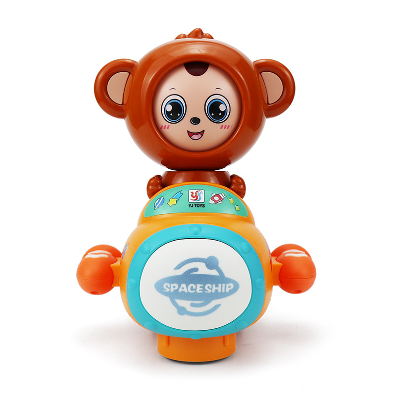 La misma nave espacial eléctrica cambia cara juguete mono luz universal eléctrica música nave espacial juguete suministro