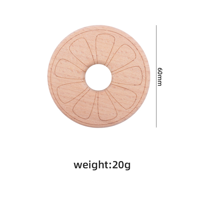 Nuevo bebé suministros de juguete de haya mordedor animal de dibujos animados gato aguacate girasol bebé molar teether