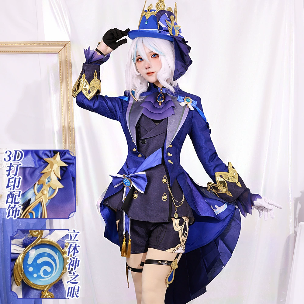 Wusu Yuanshen косплей Funna Wild Form Blackfu Game Anime Server Water Gods Godfalos cos service girl