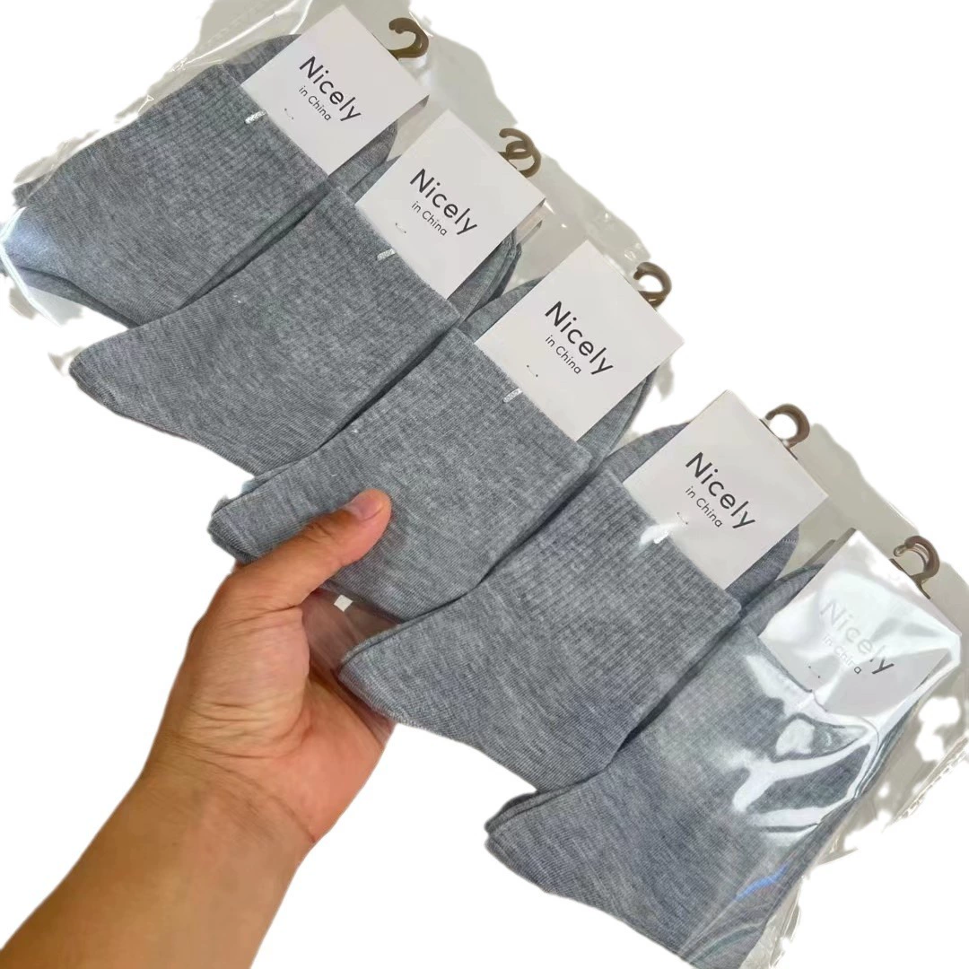 Men's socks (Caixu) mid-length cotton, breathable soft elastic, pack options