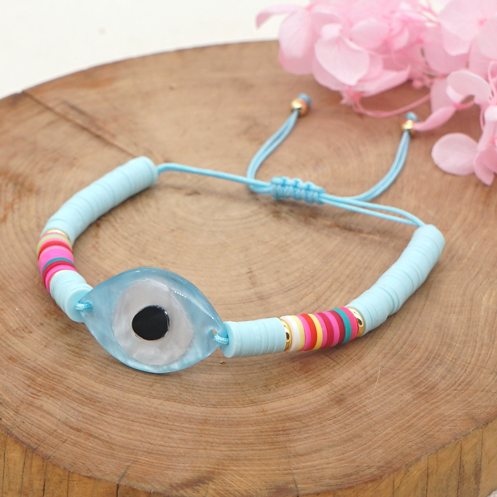 1 Piece Ethnic Style Multicolor Devil's Eye Resin Soft Clay Unisex Bracelets display picture 3