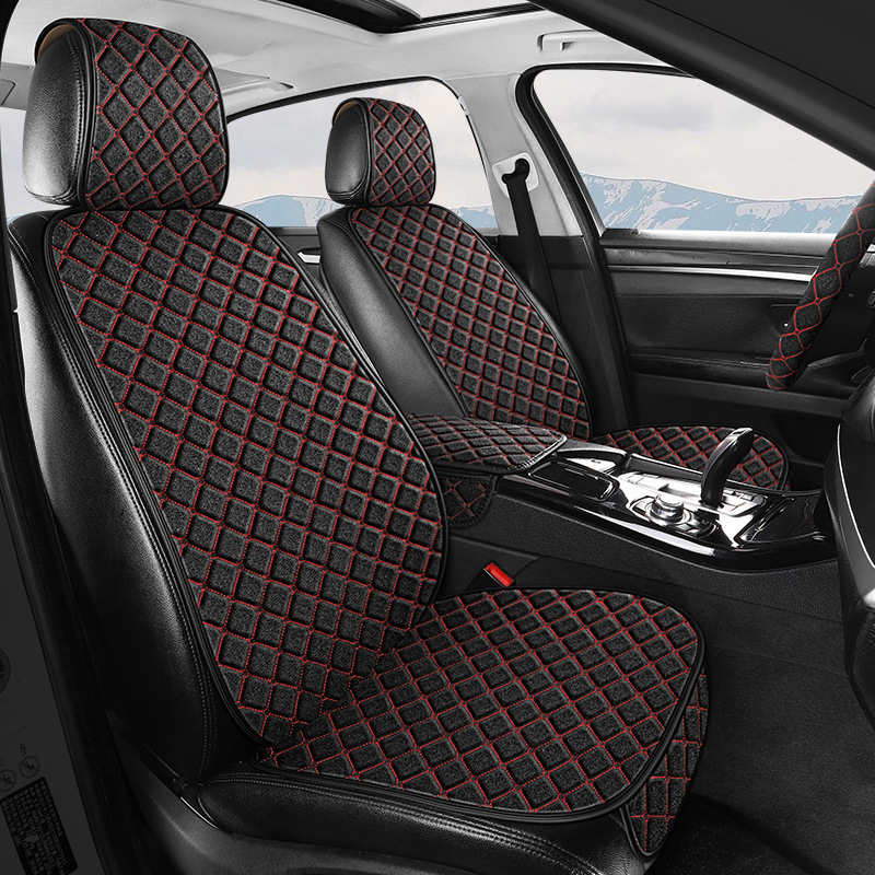 カーシートクッション 25 新しい夏シートカバー四季ユニバーサル 5 席ユニバーサルシートカバーハーフパック夏生地シートクッション|undefined