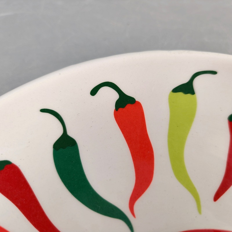 Comercio exterior transfronterizo de cerámica con patrón de plato de cuadrícula, plato de frutas, plato encantador, conjunto de tazón de alto valor facial para uso doméstico hecho a mano