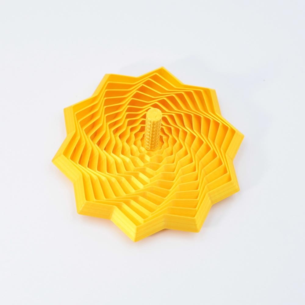 Ilusión visual transfronteriza descompresión torre de rábanos impresa en 3D juguetes de puzzle para niños espiral poligonal gran tecnología negra completa