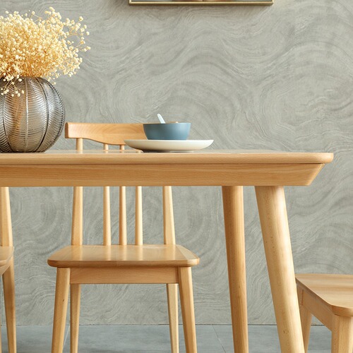 Nordic all solid wood dining table and chair combination modern simple household small apartment Japanese square table 4 people 6 people dining table