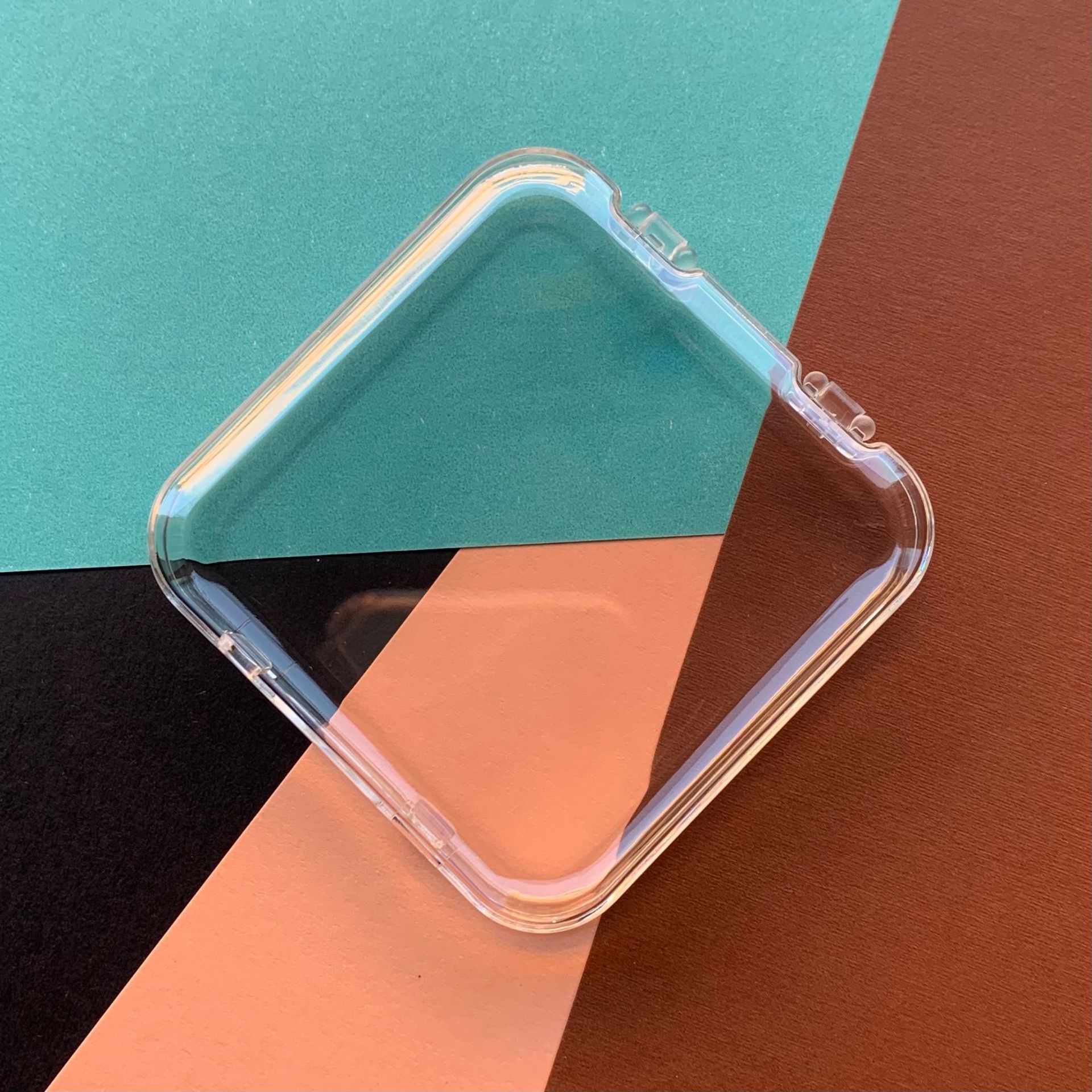 Caja de almacenamiento de uñas transparente popular, caja de embalaje de uñas con esquinas redondeadas, caja de plástico para puntas de uñas para ferias comerciales