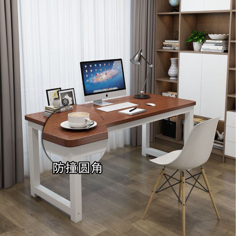 Rounded Computer Desk Desktop Home Student Study Desk Writing Desk Simple Desk Rectangular Bedroom Office Desk
