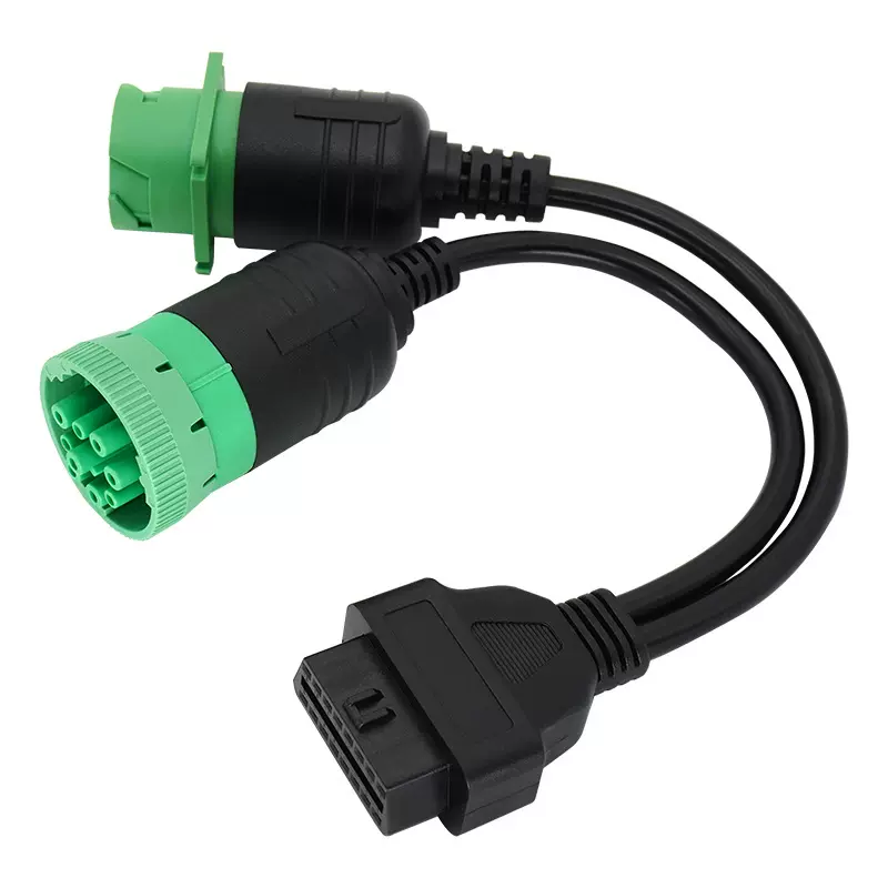 汽车线束OBDll连接器J1939一拖二转接线汽车端子连接线