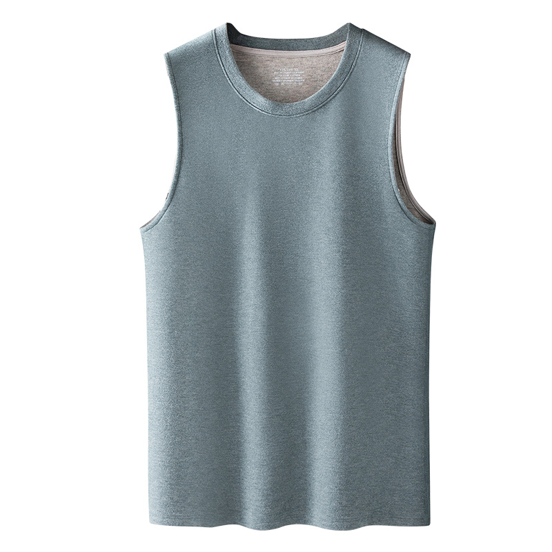 Meiya Bishan Cachemira seda Otoño e Invierno ropa interior térmica Chaleco de los hombres forrado de lana de calefacción camisa de los hombres al por mayor