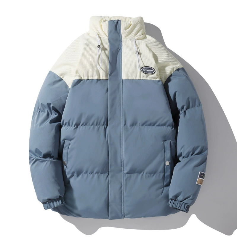 Модное Стеганое пальто с капюшоном и воротником-стойкой, мужское зимнее высококачественное короткое утолщенное теплое пуховое пальто с хлопковой подкладкой на 2023 год